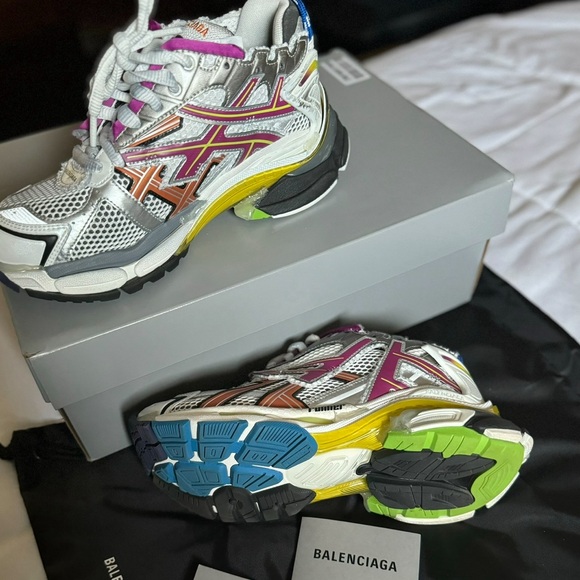 balenciaga mesh track runner sneakers multi color - Picture 3 of 6